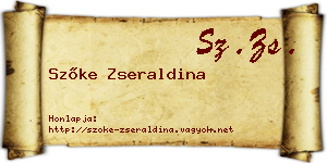 Szőke Zseraldina névjegykártya