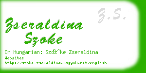 zseraldina szoke business card
